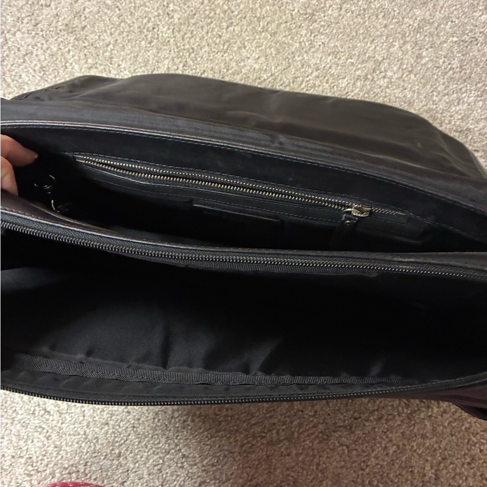 Coach Black Leather Messenger Bag - Picture 10 of 12